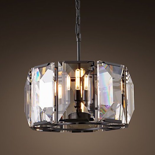 Люстра RH Harlow Crystal Round Chandelier 4 Черный в Казани | Loft Concept 