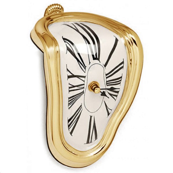 Часы Salvador Dali Soft Clock Gold Золотой Черный в Казани | Loft Concept 