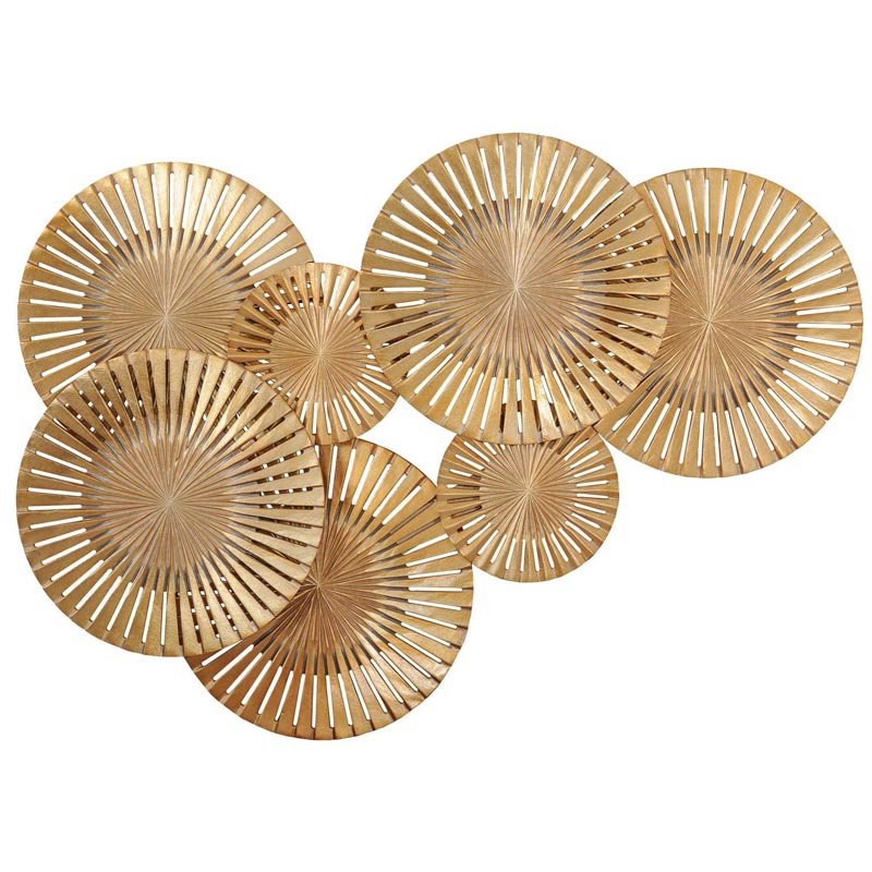 Арт-объект Apollo Gold Wall Plaque Disc gap 7 Золотой в Казани | Loft Concept 