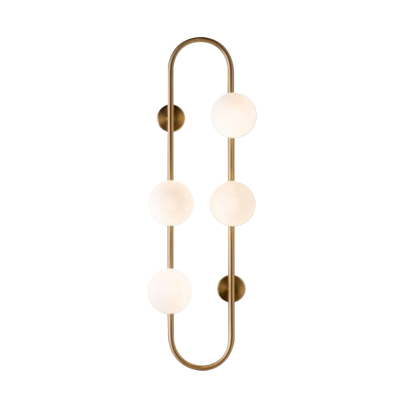 Бра HOOP WALL Lamp Gold 4 Золотой Белый в Казани | Loft Concept 