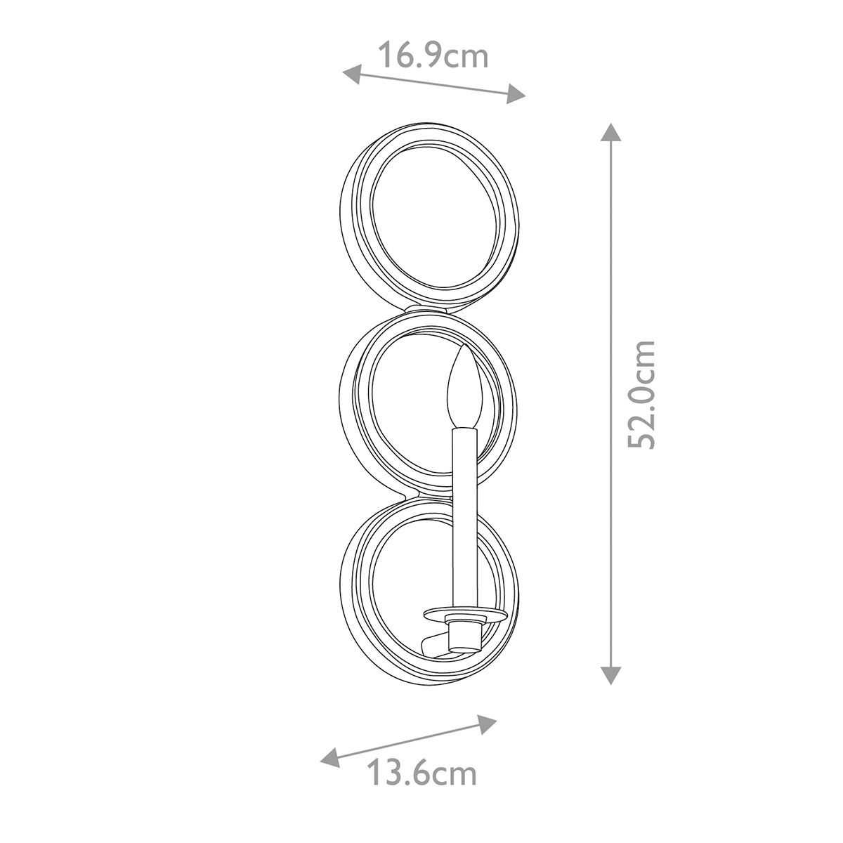 Бра в виде трех круглых зеркал Kichler в Казани