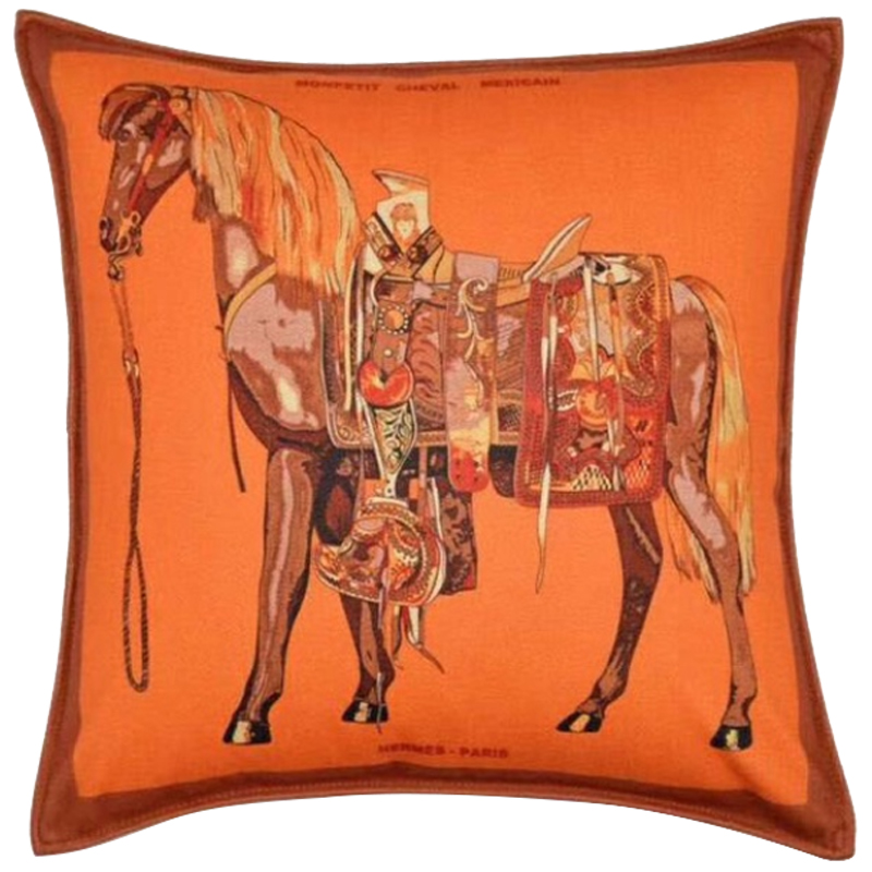 Декоративная подушка Hermes Horse 111  в Казани | Loft Concept 