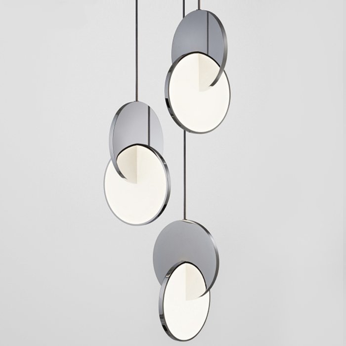 Подвесной светильник Eclipse Pendant Light Хром Белый в Казани | Loft Concept 