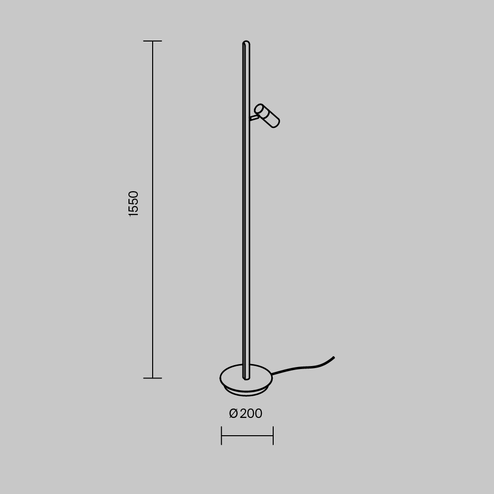 Напольный светильник Thin 3000К 14Вт в Казани