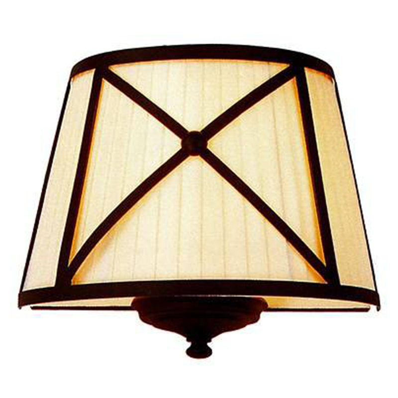 Бра Provence Lampshade Light Brown Wall Lamp Коричневый Бежевый в Казани | Loft Concept 