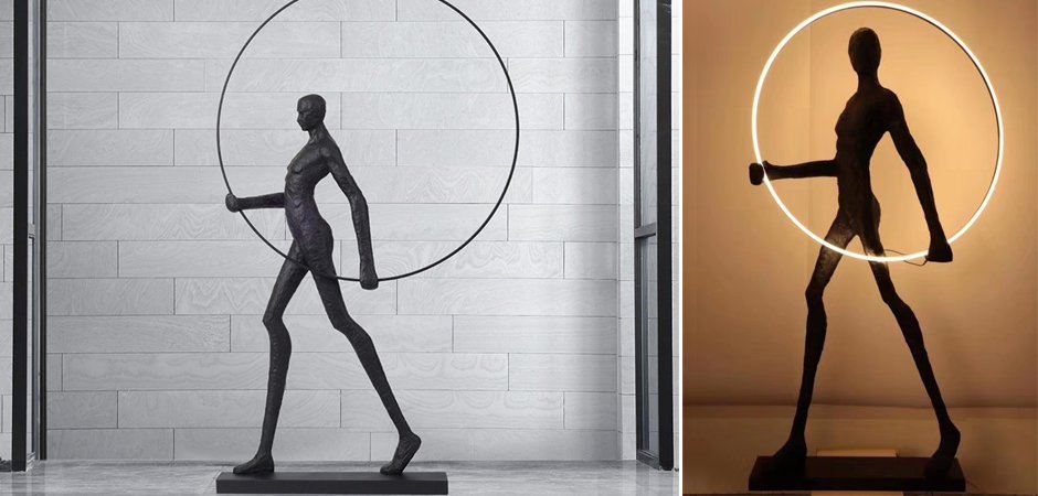 Торшер Man carries light circle Торшер Man carries light circle - Loft-Concept в Казани