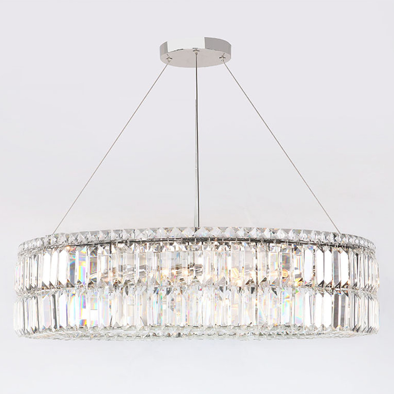 Люстра Darleen Crystal Nickel Chandelier 17 Никель Прозрачный (Transparent) в Казани | Loft Concept 