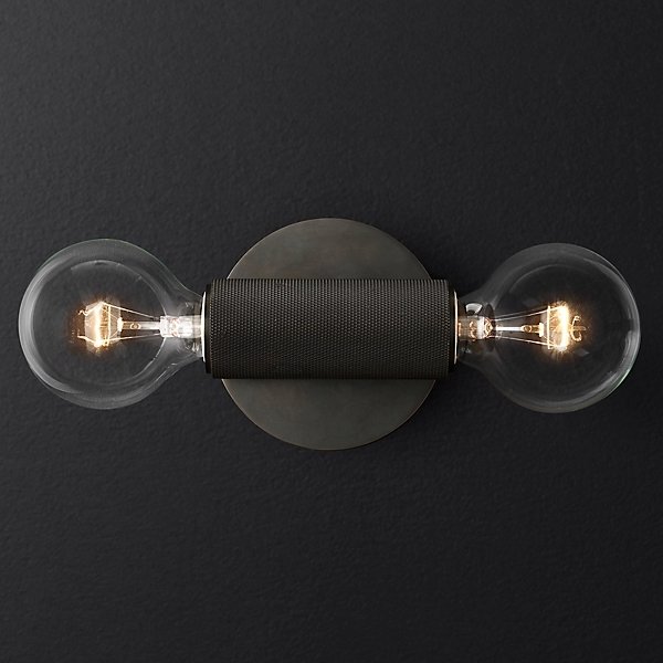 Бра RH Utilitaire Inline Sconce Black Темная бронза в Казани | Loft Concept 