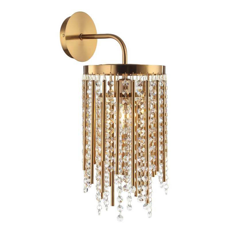 Бра Crystal Wind Chimes Bronze Wall Lamp Бронза Прозрачный в Казани | Loft Concept 