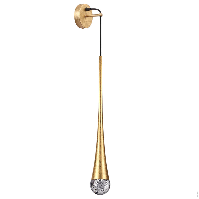 Бра Golden Drop Lamp Золотой Прозрачное Стекло в Казани | Loft Concept 