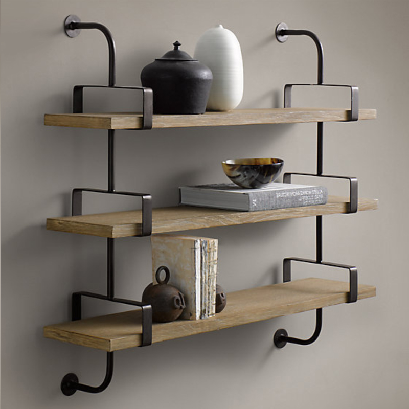 Полка из Дуба RH SHELVING & LEDGES 105 см Графит в Казани | Loft Concept 