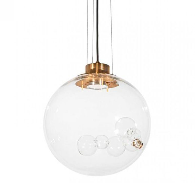 Подвесной светильник Lamps Inside Bubbles side round Золотой Прозрачный в Казани | Loft Concept 