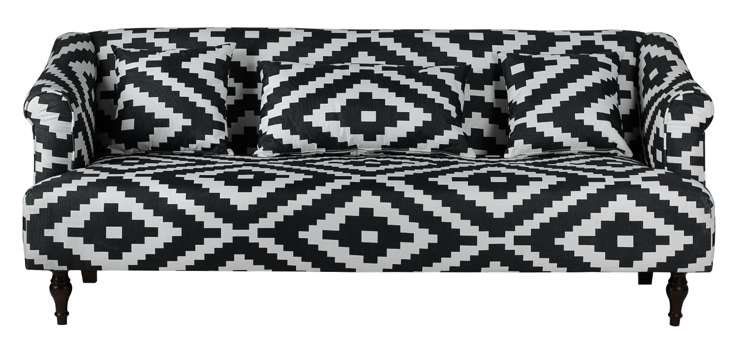 Диван KELIM Ornament black and white sofa - фото №2