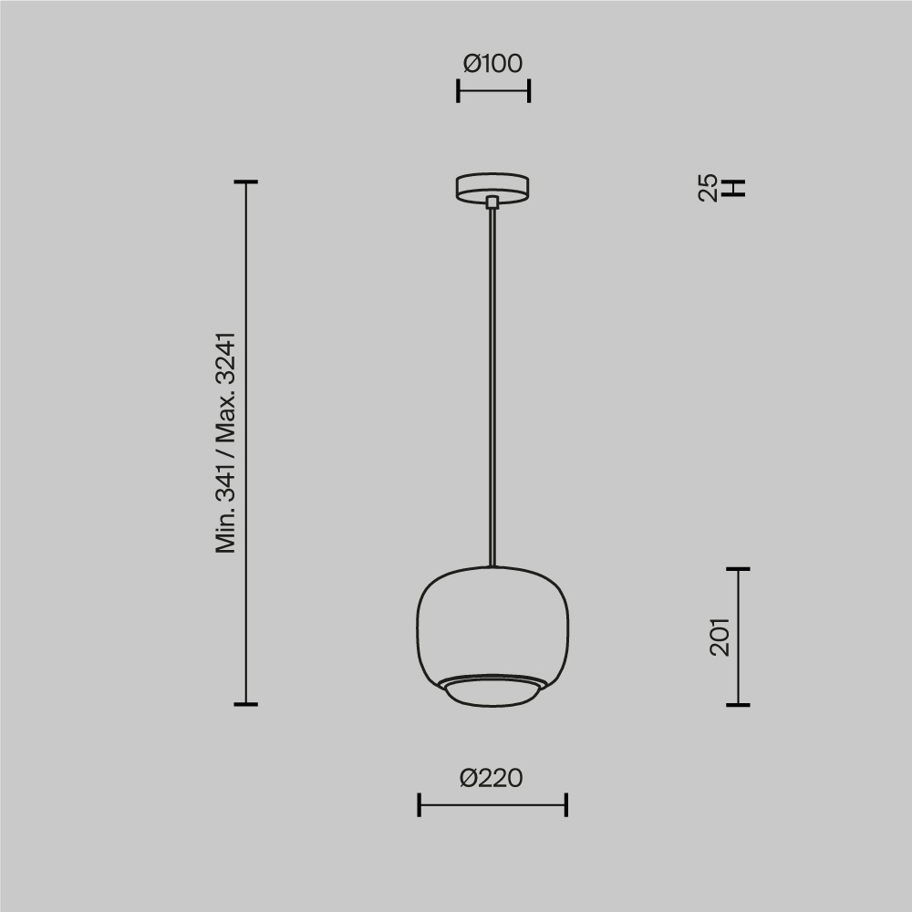 Подвесной светильник Brio Черный 3000К 12Вт в Казани