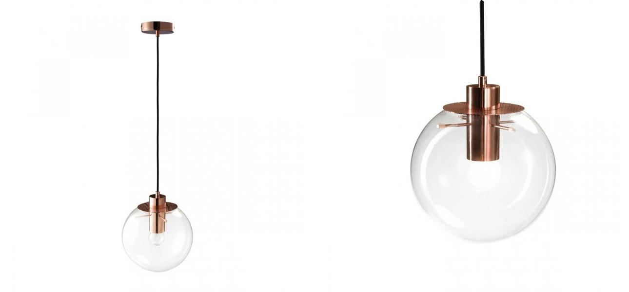 Подвесной светильник Selene Glass Ball Ceiling Lights Gold 20 cm - фото