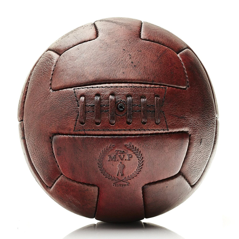 Футбольный Мяч из коричневой Кожи RETRO HERITAGE BROWN LEATHER T SOCCER BALL Коричневый винтаж в Казани | Loft Concept 