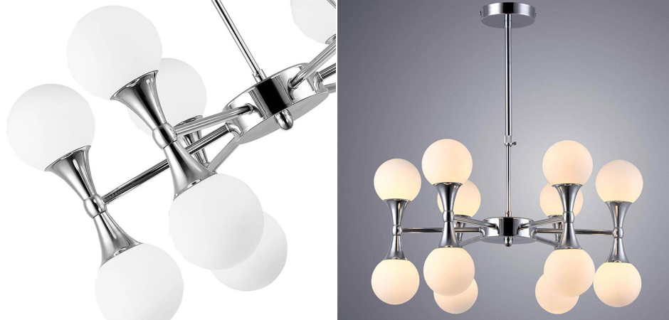Люстра Ball Valley Chandelier Chromium 12 Люстра Ball Valley Chandelier Chromium 12 - Loft-Concept в Казани