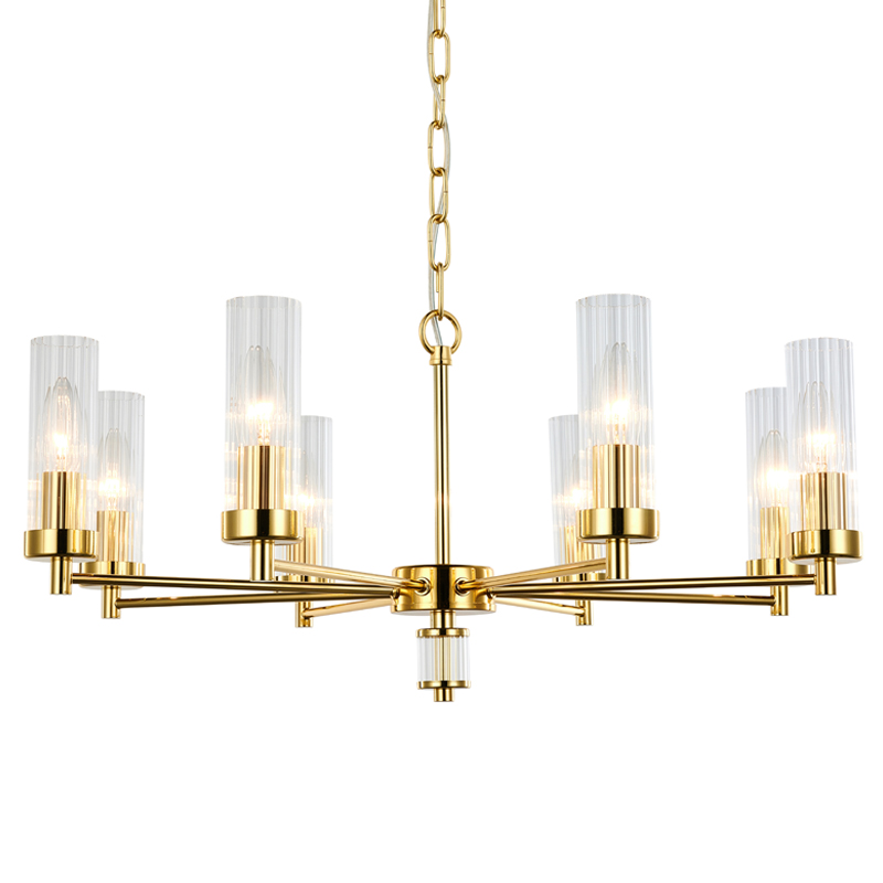 Люстра Jeanette Chandelier Gold 66 Глянцевое золото Прозрачный в Казани | Loft Concept 