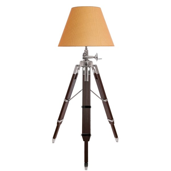 Напольная лампа Tripod Floor Lamp Бежево-серый Коричневый в Казани | Loft Concept 