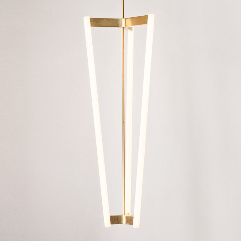 Люстра Michael Anastassiades TUBE CHANDELIER Латунь Белый в Казани | Loft Concept 