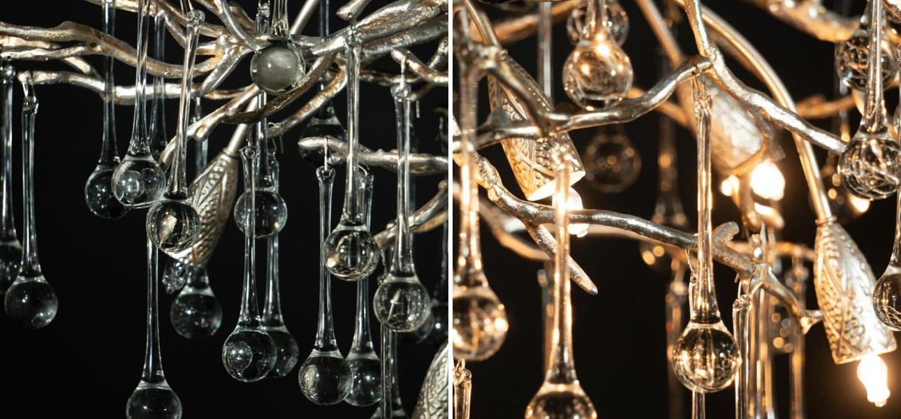 Люстра Crystal Drops bright Silver - фото №3