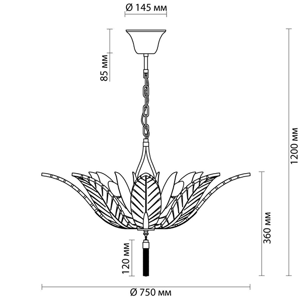 Люстра Glass Petals Chandelier 75 в Казани