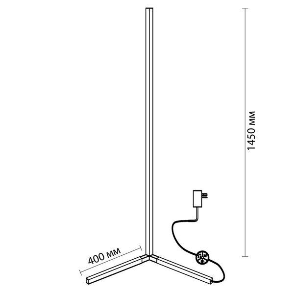 Торшер Trumpet Tube Black Angled в Казани