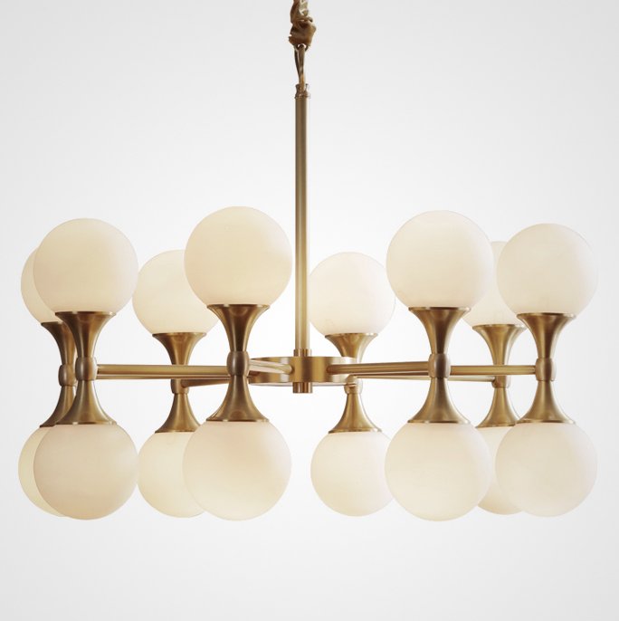 Люстра Hudson Valley Lighting Astoria Chandelier Белый Латунь в Казани | Loft Concept 