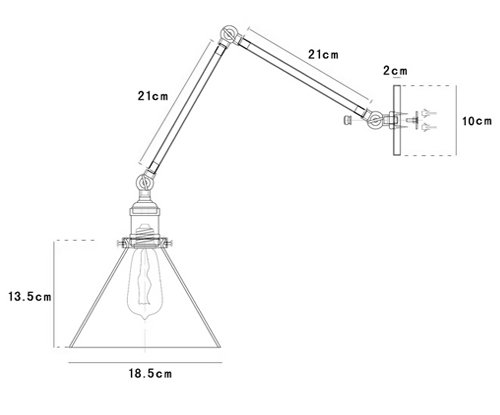 Бра Gloce Cone Shade Loft Industrial Red в Казани