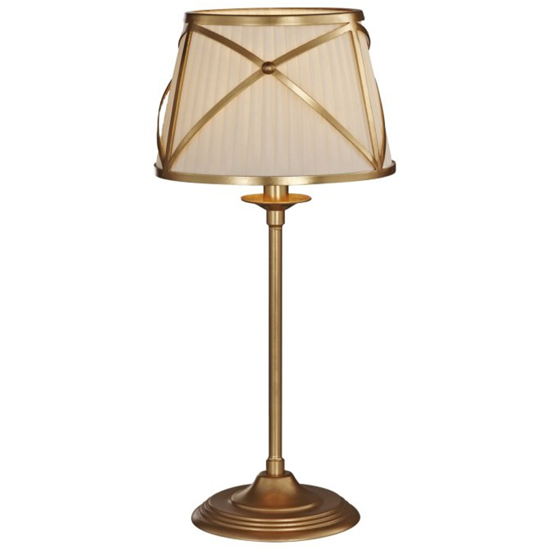 Настольная лампа с абажуром Provence Lampshade Light Gold Table Lamp Золотой Бежевый в Казани | Loft Concept 