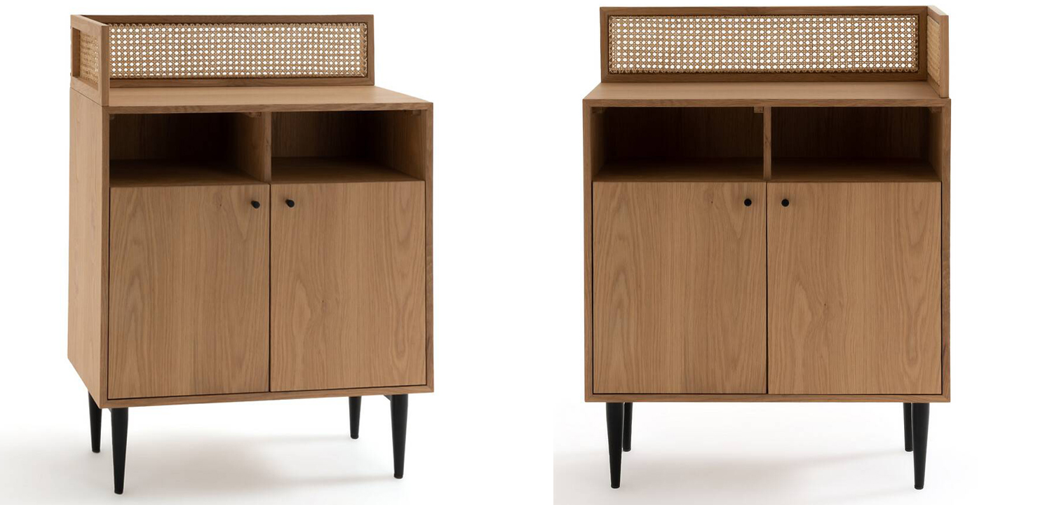 Комод из дуба и ротанга Agnar Wicker Chest of drawers - фото №1