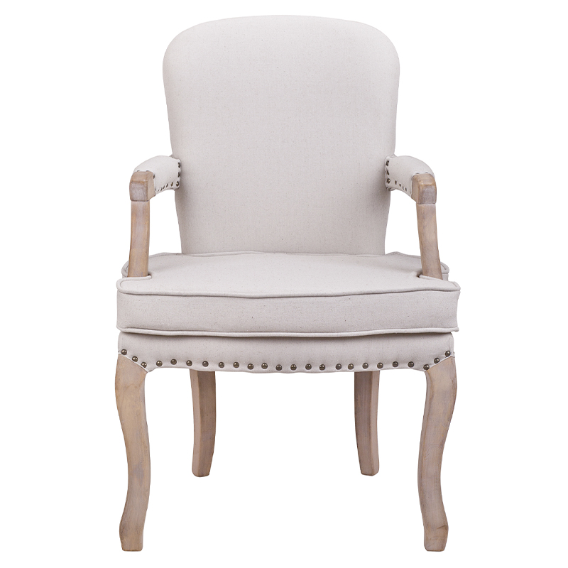 Кресло Aubrey Classical Armchair beige flax Бежевый Коричневый в Казани | Loft Concept 