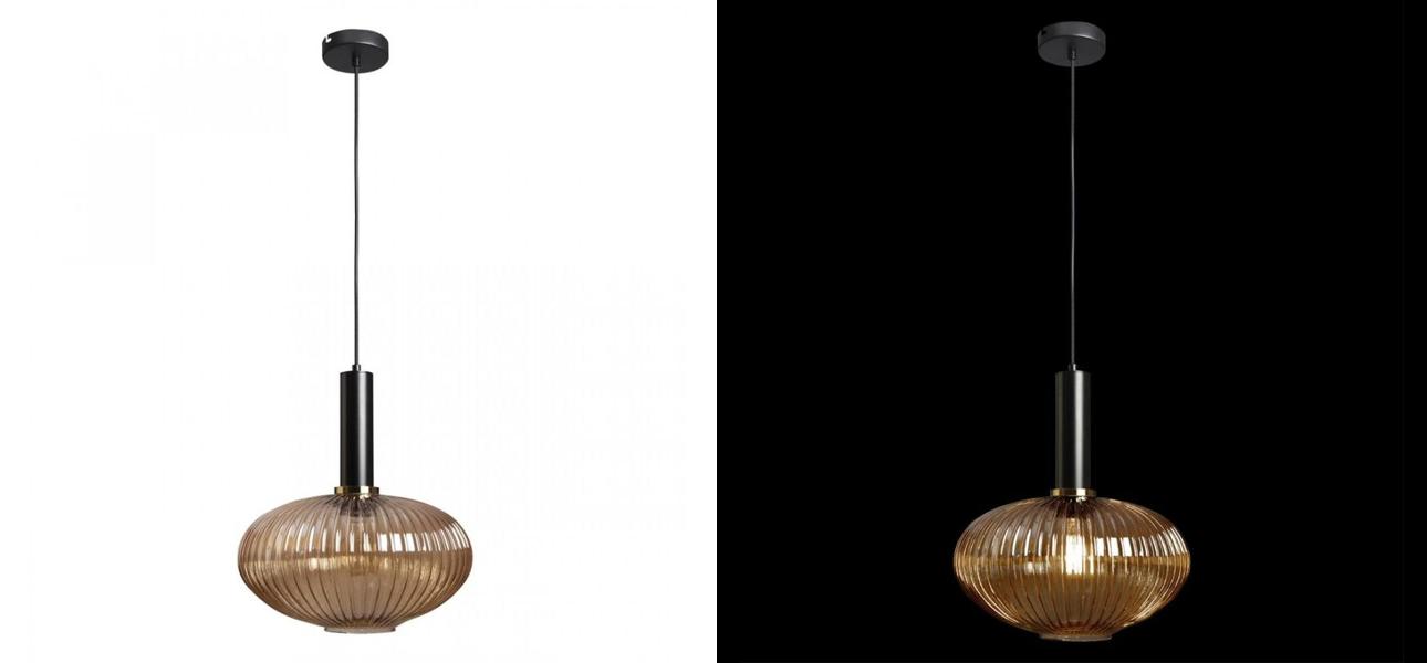 Подвесной светильник Ferm Living chinese lantern Amber Black 33 см - фото №1