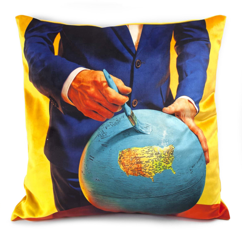 Подушка Seletti Cushion Globe Design Toiletpaper Мульти в Казани | Loft Concept 