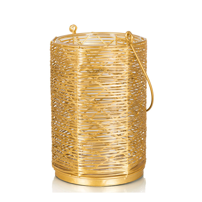 Подсвечник Gold Wicker Candlestick Золотой в Казани | Loft Concept 