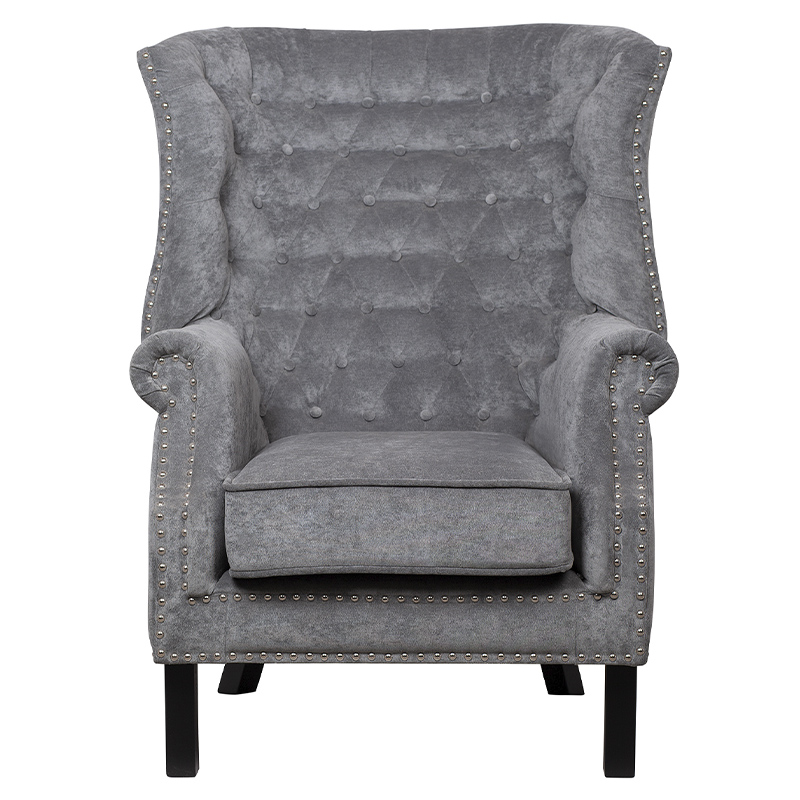 Кресло Charlie Armchair grey velour Серый в Казани | Loft Concept 