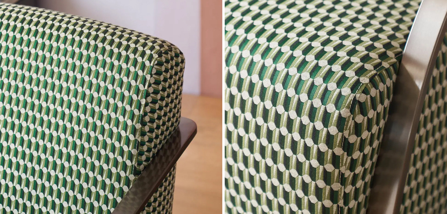 Кресло Esme Green Pattern Armchair - фото №1