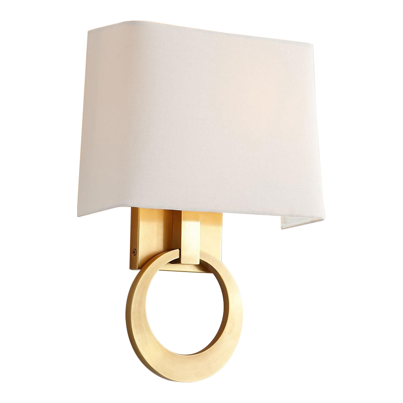 Бра Dana Sconce Brass Ring Латунь Белый в Казани | Loft Concept 