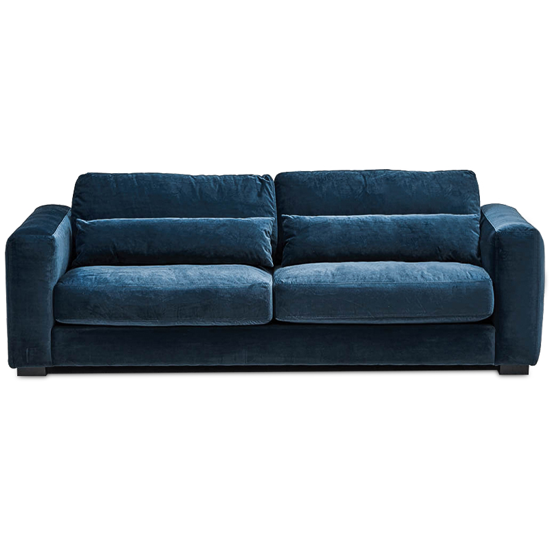 Диван Kleber Sofa blue Темно-синий Черный в Казани | Loft Concept 