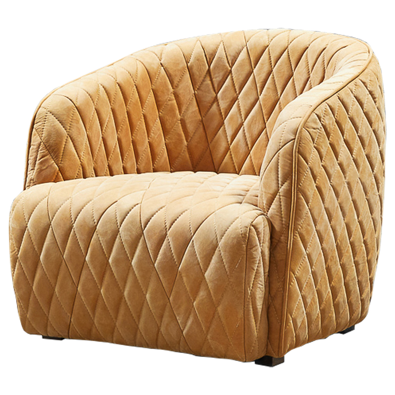 Кресло Rhombuses Upholstery Armchair Milk Caramel Карамель Коричневый в Казани | Loft Concept 