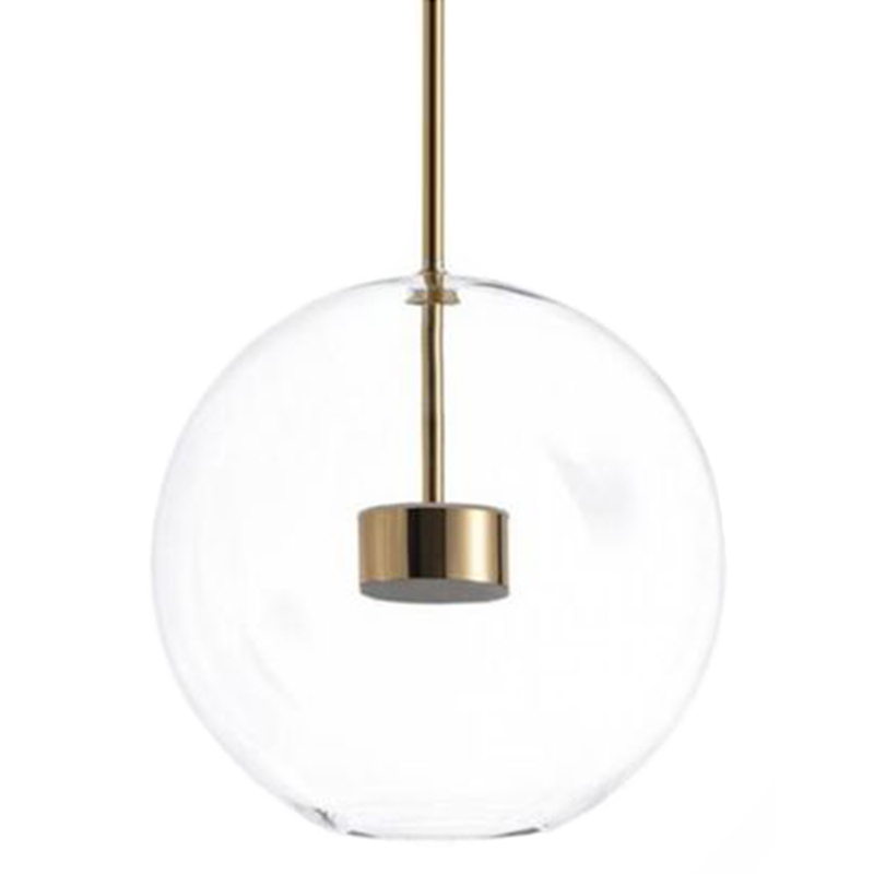 Подвесной Светильник Giopato & Coombes Bollr Pendant BUBBLE LAMP 1 шар золото Белый Золотой Прозрачное Стекло в Казани | Loft Concept 