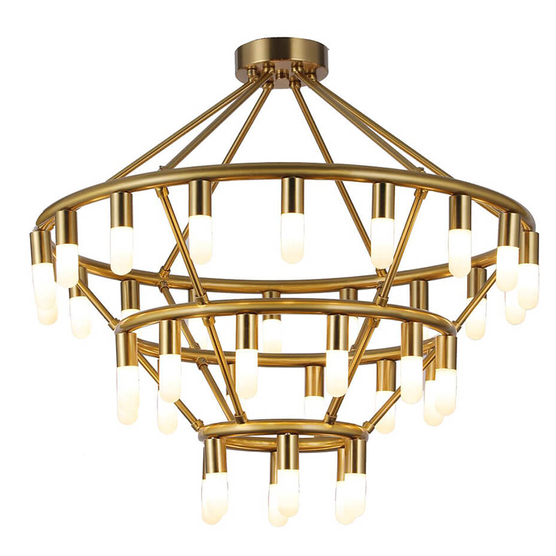 Люстра Maynor Candles Chandelier Латунь в Казани | Loft Concept 