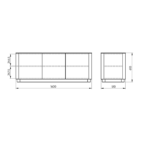 Тумба серо-бежевая с 3-мя дверцами Tammi  в Казани