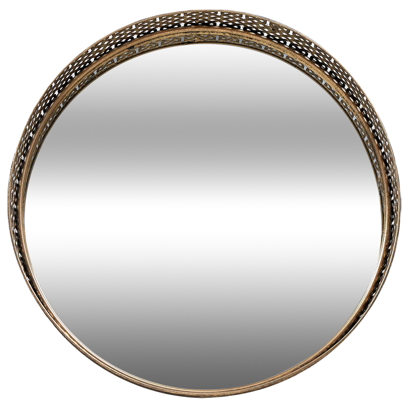 Круглое зеркало Mikayla Round Brass Mirror Латунь Зеркало в Казани | Loft Concept 