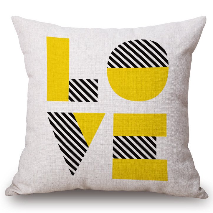 Декоративная подушка Yellow Love Декоративная подушка Yellow Love в Казани | Loft Concept