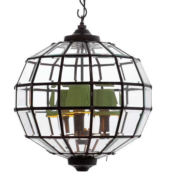 Люстра Lantern Luna Bronze S Темная бронза Прозрачный (Transparent) в Казани | Loft Concept 