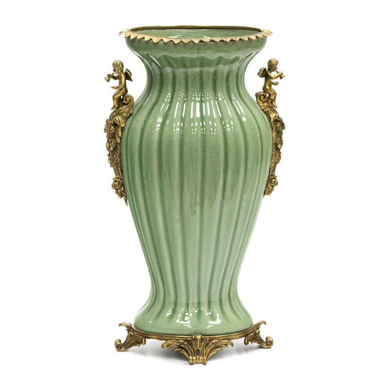 Ваза Bronze Angel Vase green Бронза Зеленый в Казани | Loft Concept 