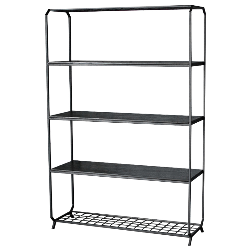 Стеллаж Jaeden Industrial Metal Rust Rack Черный Стеллаж Jaeden Industrial Metal Rust Rack Черный в Казани | Loft Concept