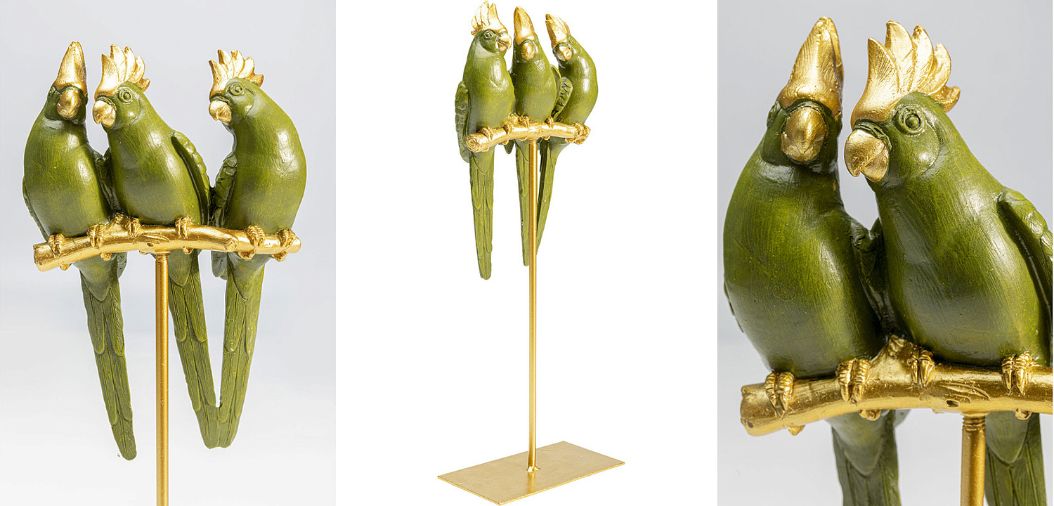 Статуэтка Three Green Parrots Статуэтка Three Green Parrots - Loft-Concept в Казани