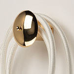 Бра с круглым золотистым основанием и белыми изогнутыми световыми линиями Luke Lampco Tracer Lamp варинант исполнения - 3 | Loft Concept в Казани